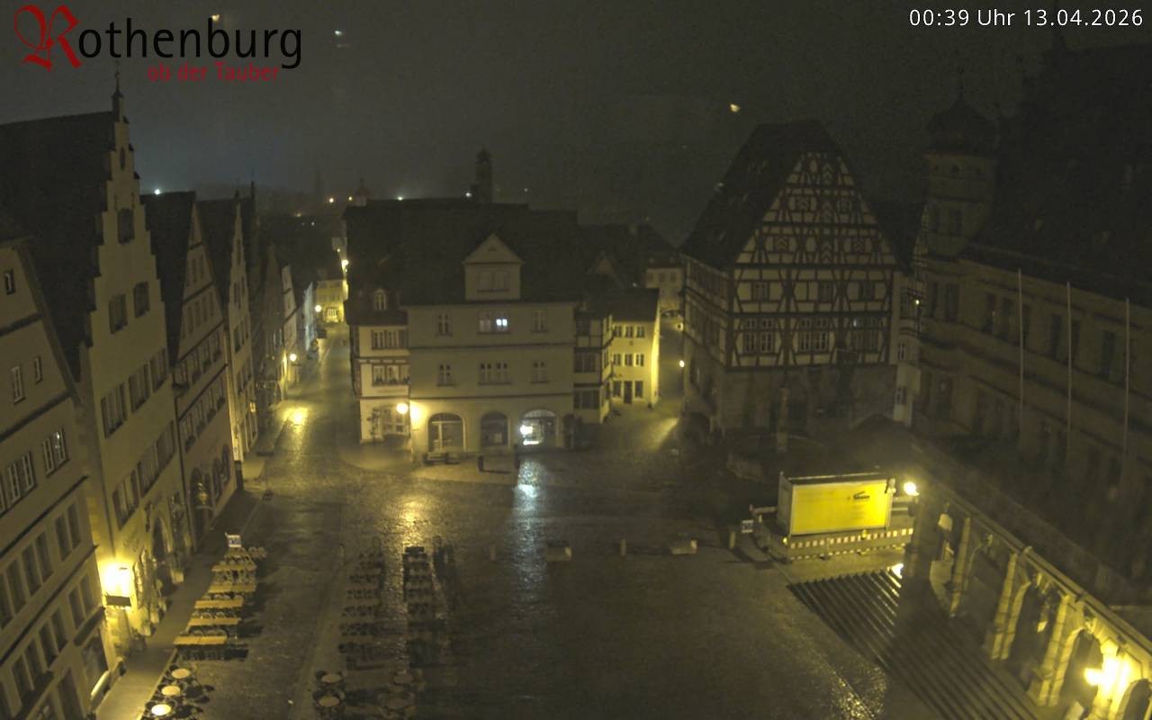 Archived image Webcam Rothenburg ob der Tauber - Market Square