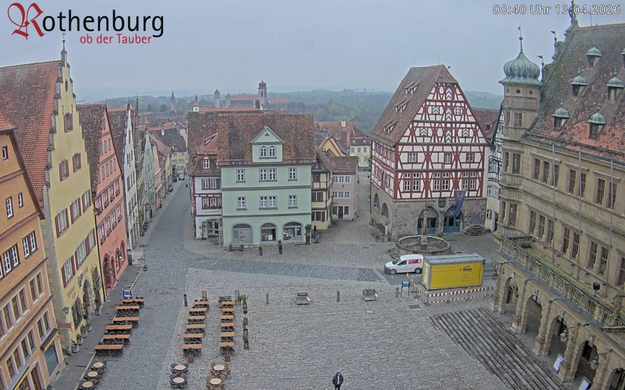 Archived image Webcam Rothenburg ob der Tauber - Market Square