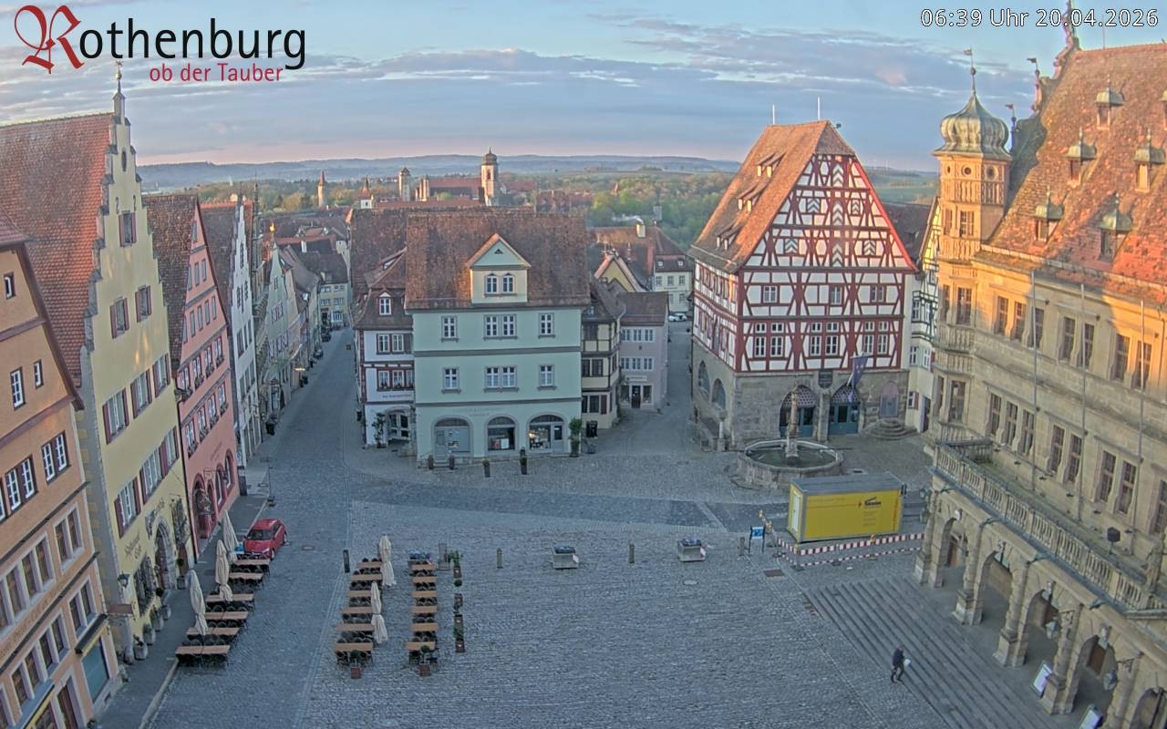 Archiv Foto Webcam Rothenburg ob der Tauber - Marktplatz