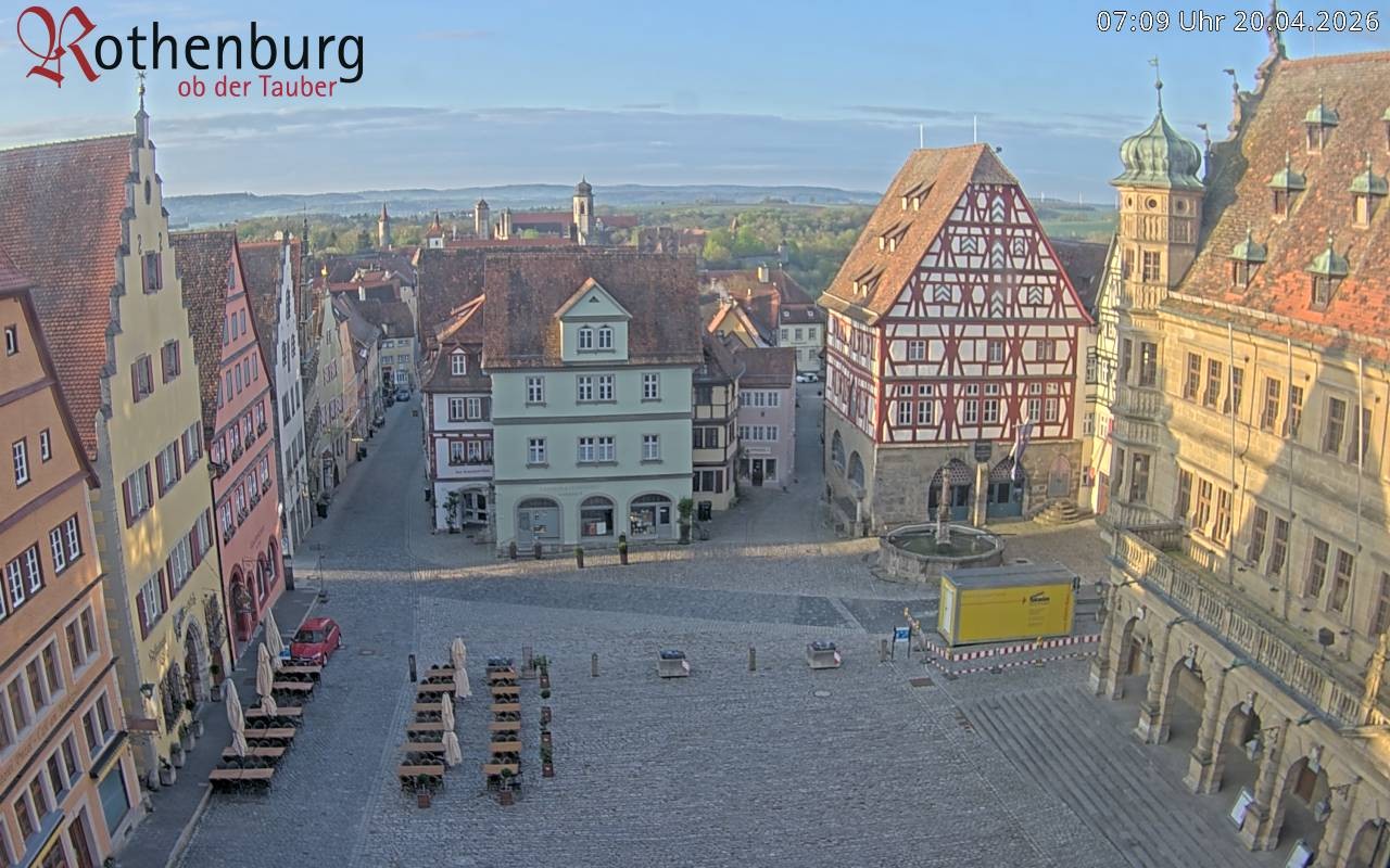 Archiv Foto Webcam Rothenburg ob der Tauber - Marktplatz