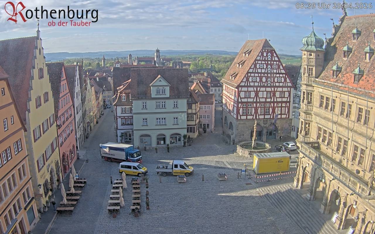 Archiv Foto Webcam Rothenburg ob der Tauber - Marktplatz