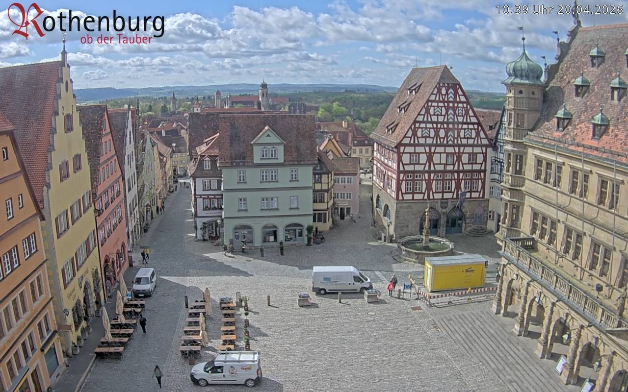Archiv Foto Webcam Rothenburg ob der Tauber - Marktplatz