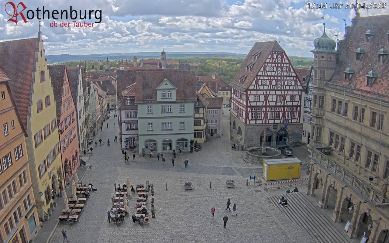 Archiv Foto Webcam Rothenburg ob der Tauber - Marktplatz