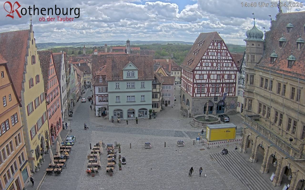 Archiv Foto Webcam Rothenburg ob der Tauber - Marktplatz