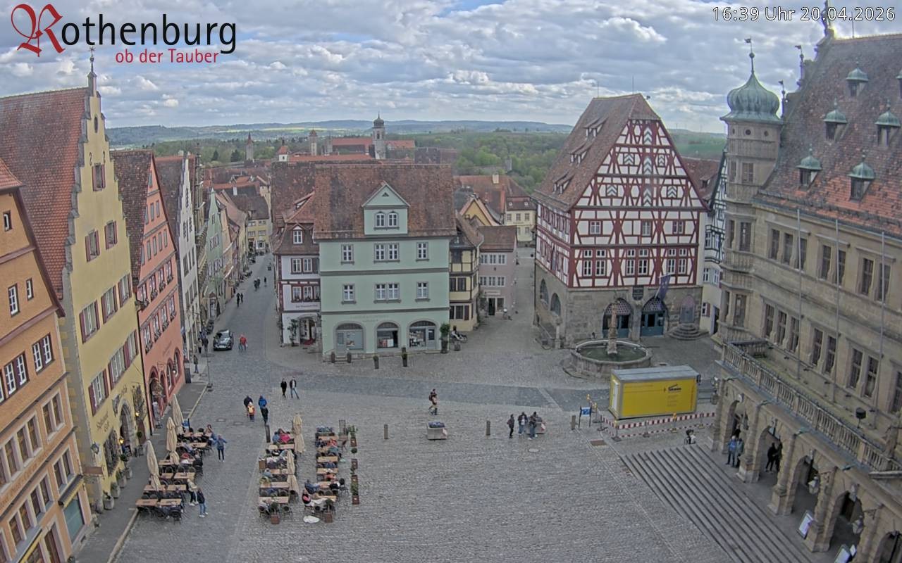 Archiv Foto Webcam Rothenburg ob der Tauber - Marktplatz