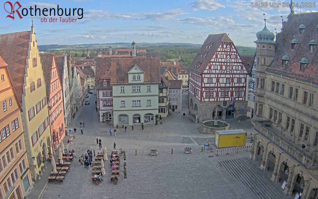 Archiv Foto Webcam Rothenburg ob der Tauber - Marktplatz