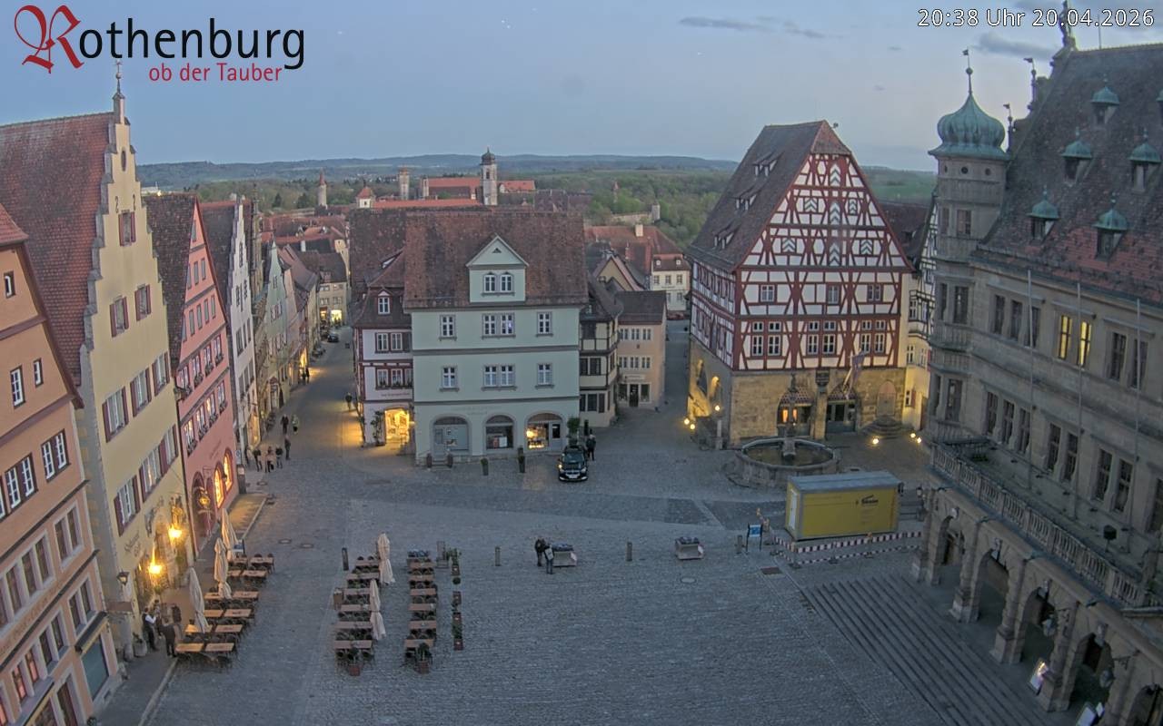Archived image Webcam Rothenburg ob der Tauber - Market Square