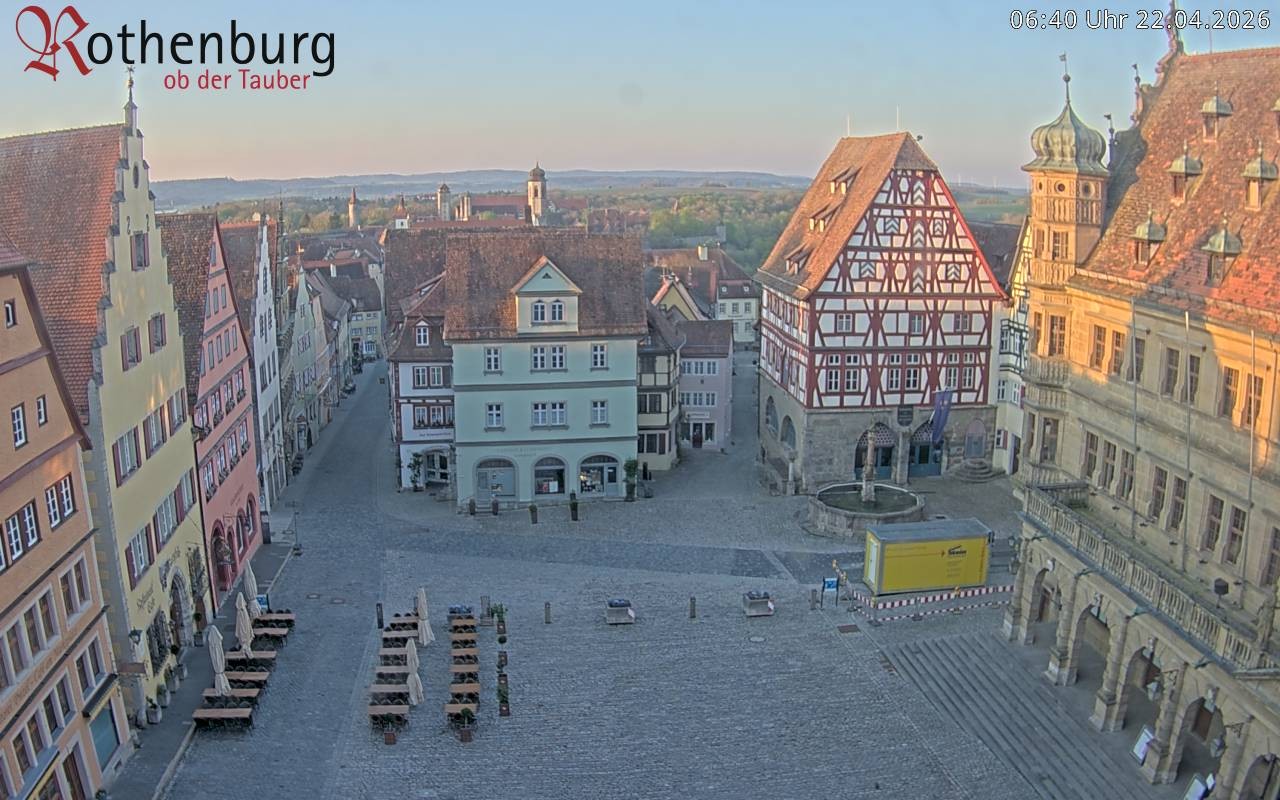Archiv Foto Webcam Rothenburg ob der Tauber - Marktplatz