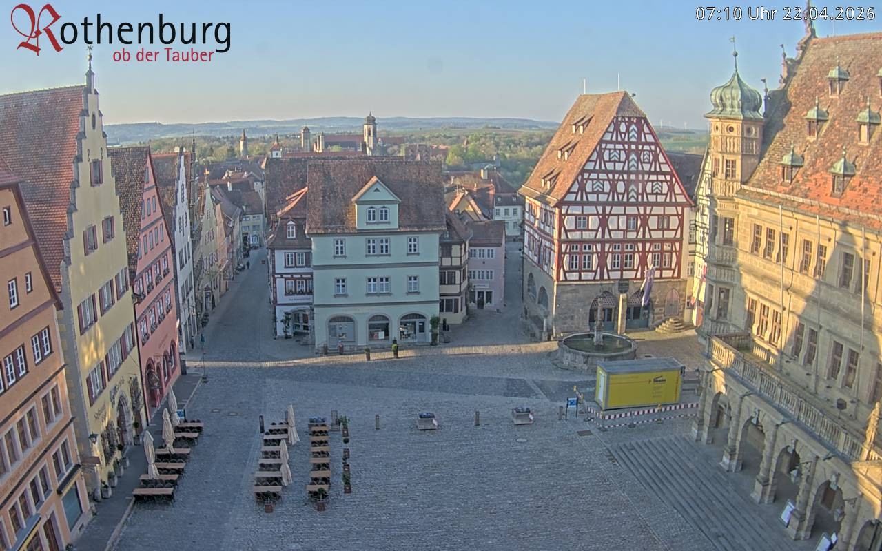 Archiv Foto Webcam Rothenburg ob der Tauber - Marktplatz