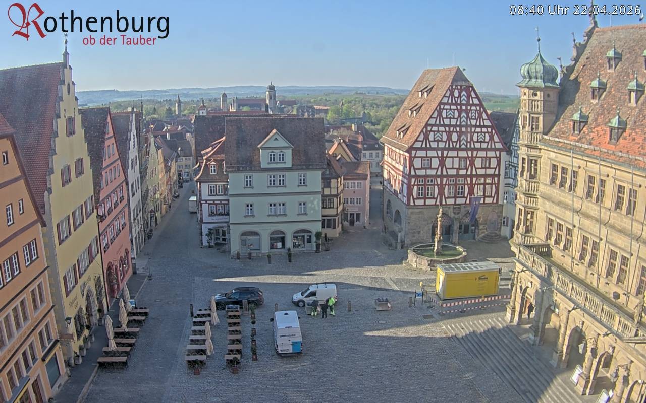 Archiv Foto Webcam Rothenburg ob der Tauber - Marktplatz
