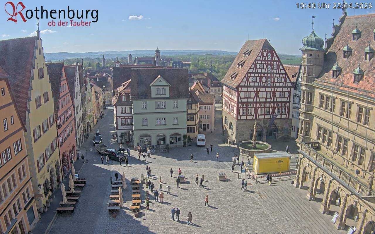 Archiv Foto Webcam Rothenburg ob der Tauber - Marktplatz