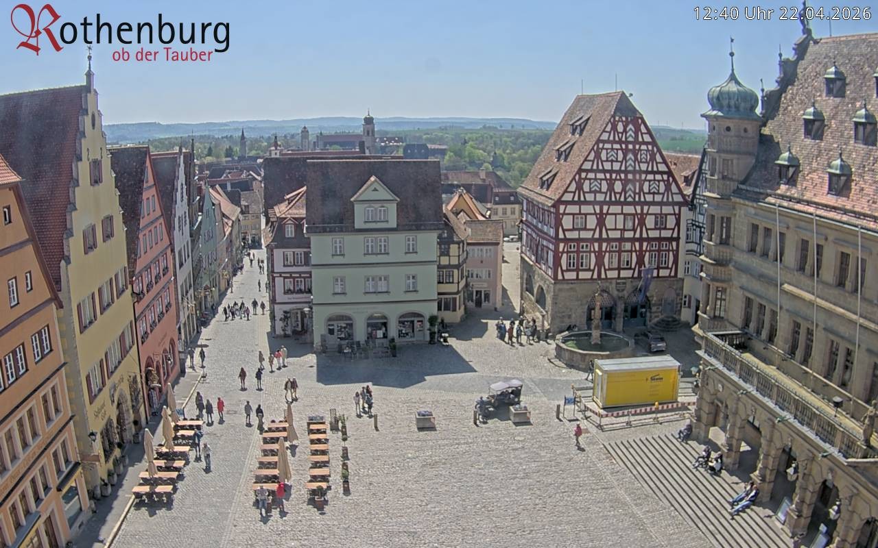 Archiv Foto Webcam Rothenburg ob der Tauber - Marktplatz