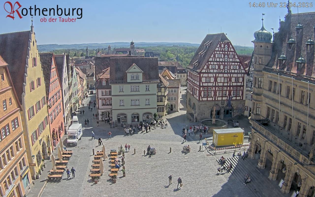 Archiv Foto Webcam Rothenburg ob der Tauber - Marktplatz