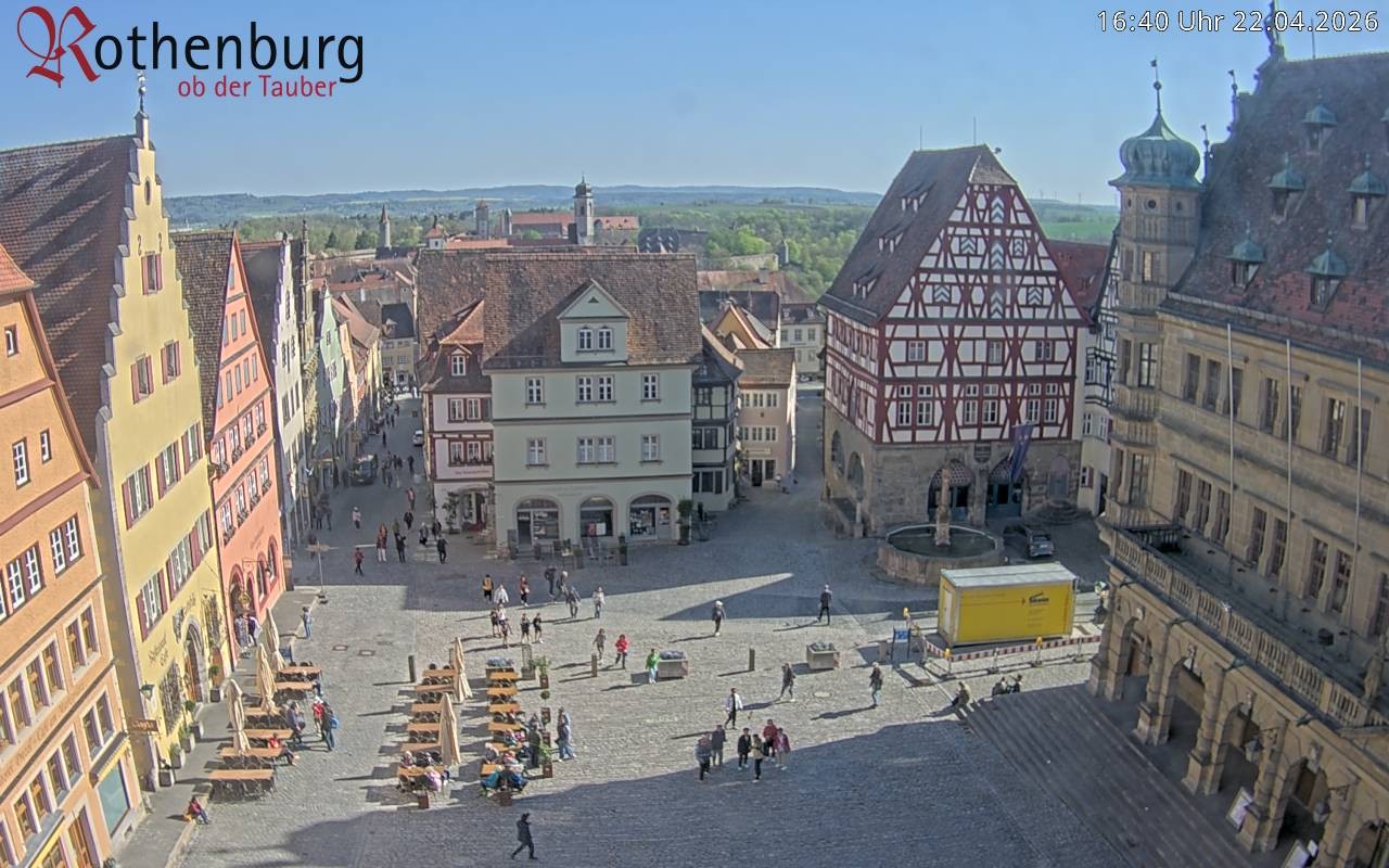 Archiv Foto Webcam Rothenburg ob der Tauber - Marktplatz