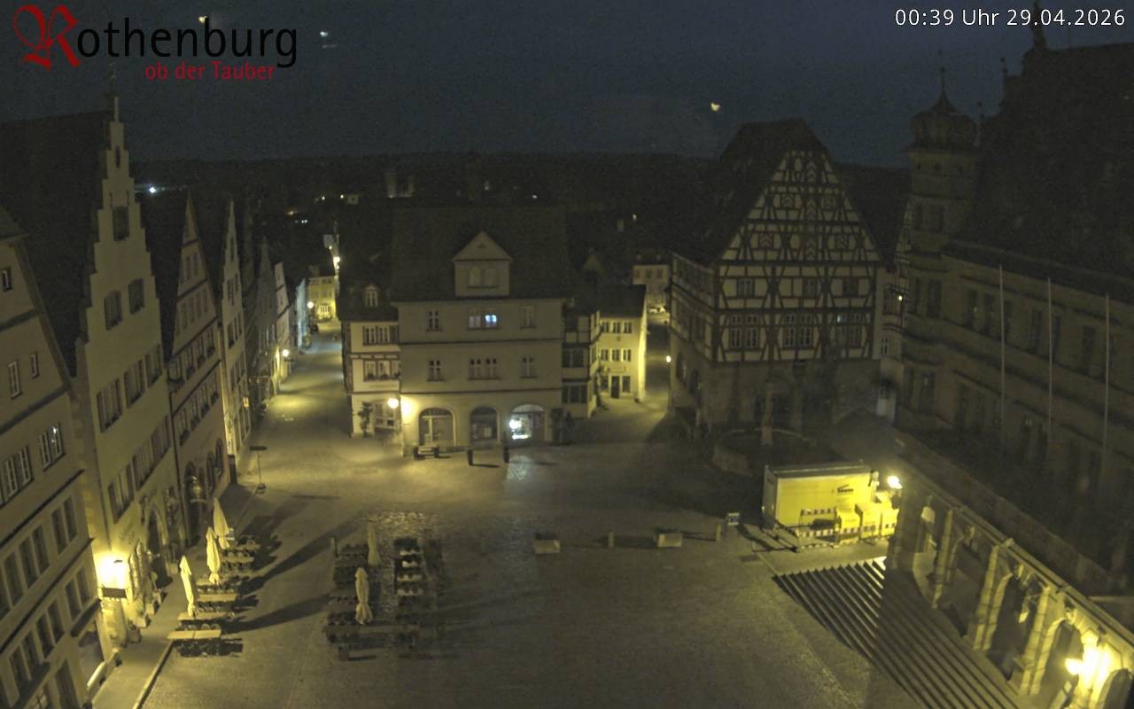 Archiv Foto Webcam Rothenburg ob der Tauber - Marktplatz