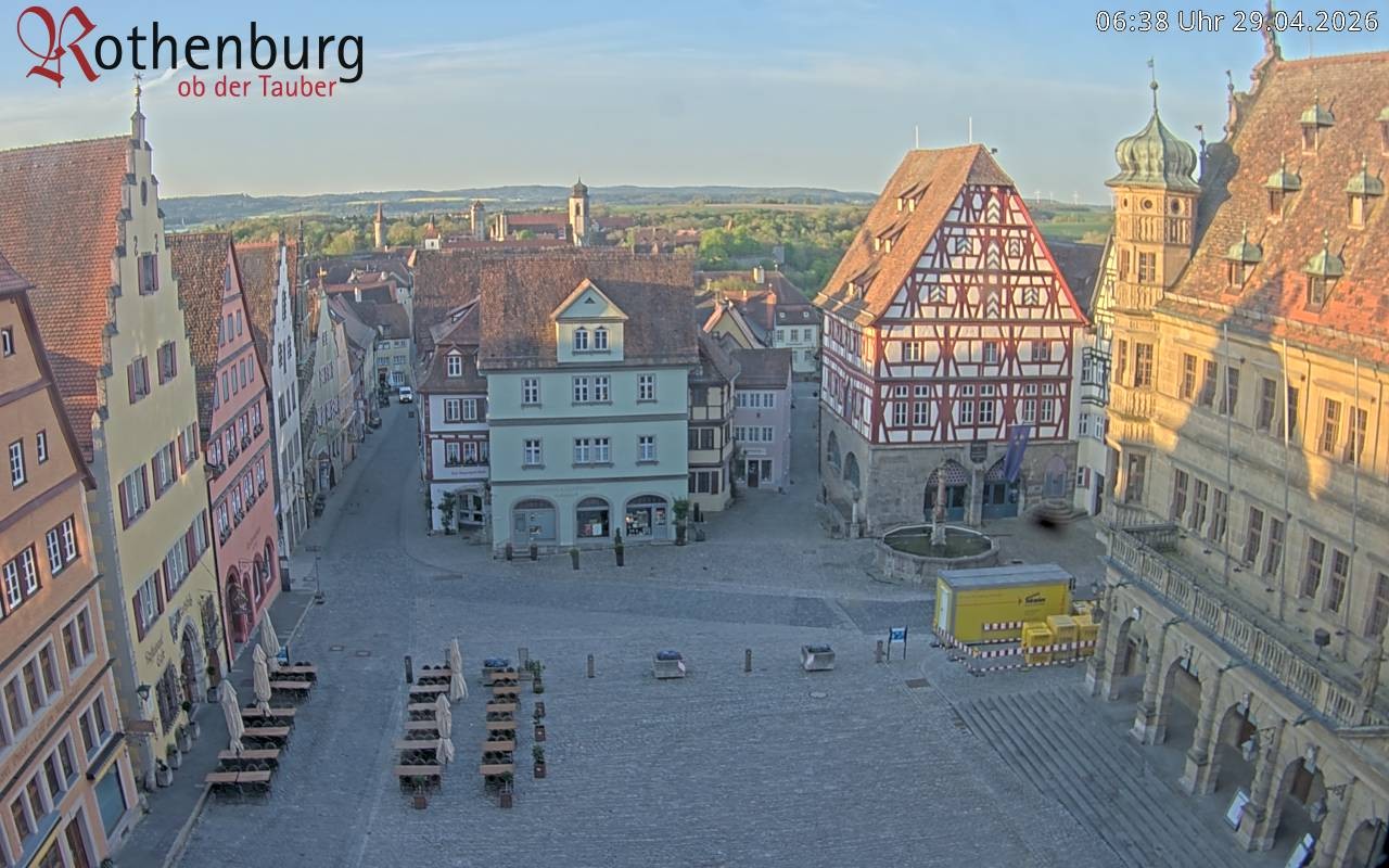 Archiv Foto Webcam Rothenburg ob der Tauber - Marktplatz