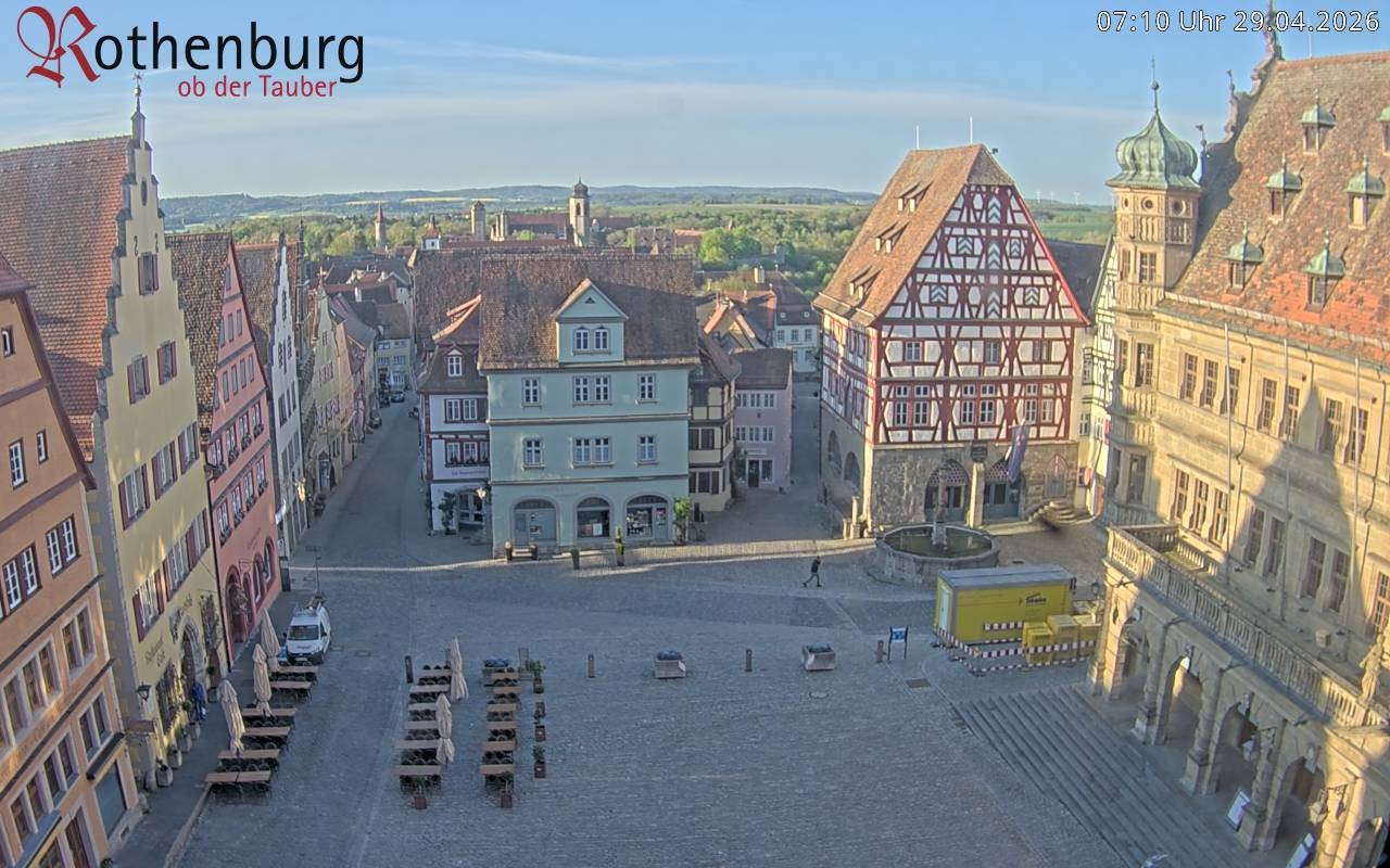 Archiv Foto Webcam Rothenburg ob der Tauber - Marktplatz