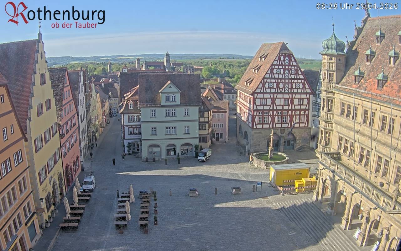 Archiv Foto Webcam Rothenburg ob der Tauber - Marktplatz