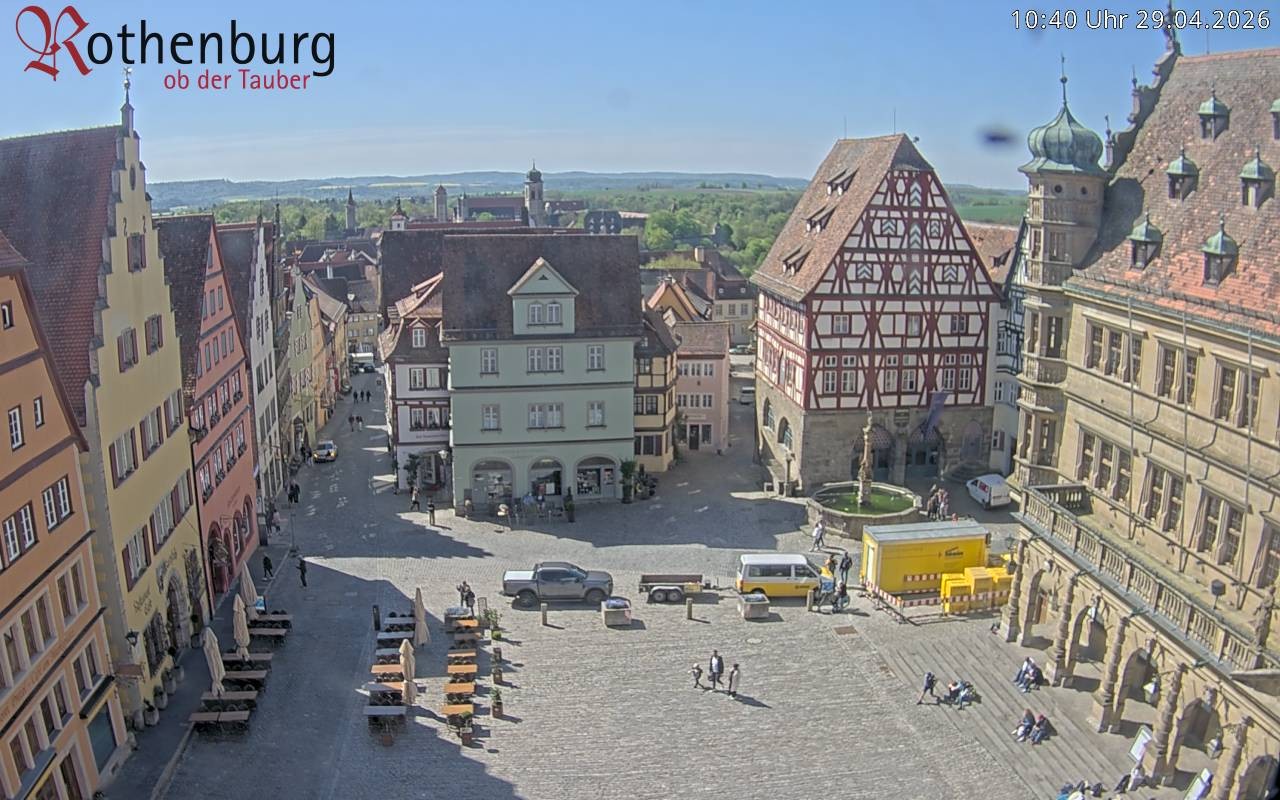 Archiv Foto Webcam Rothenburg ob der Tauber - Marktplatz