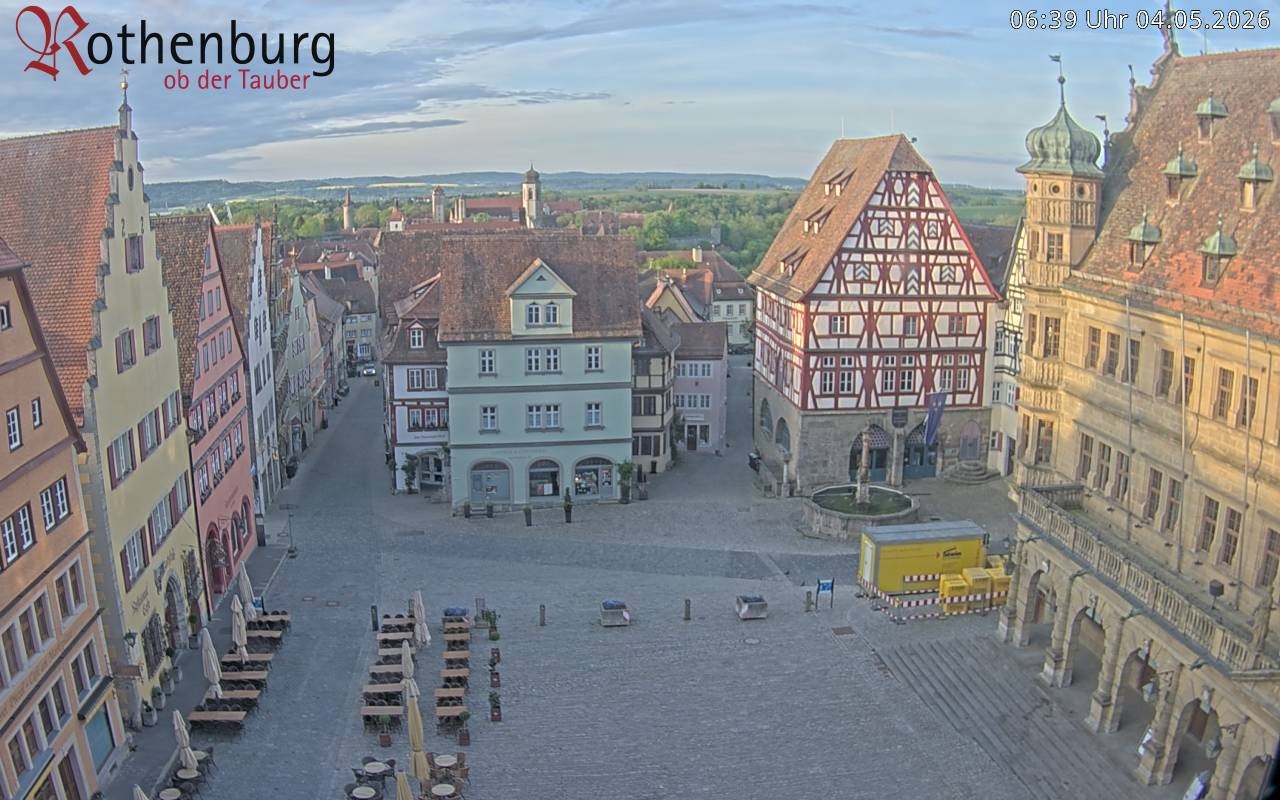 Archiv Foto Webcam Rothenburg ob der Tauber - Marktplatz