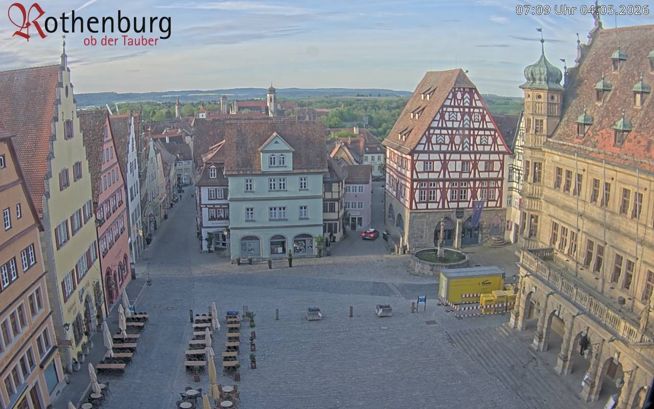 Archiv Foto Webcam Rothenburg ob der Tauber - Marktplatz