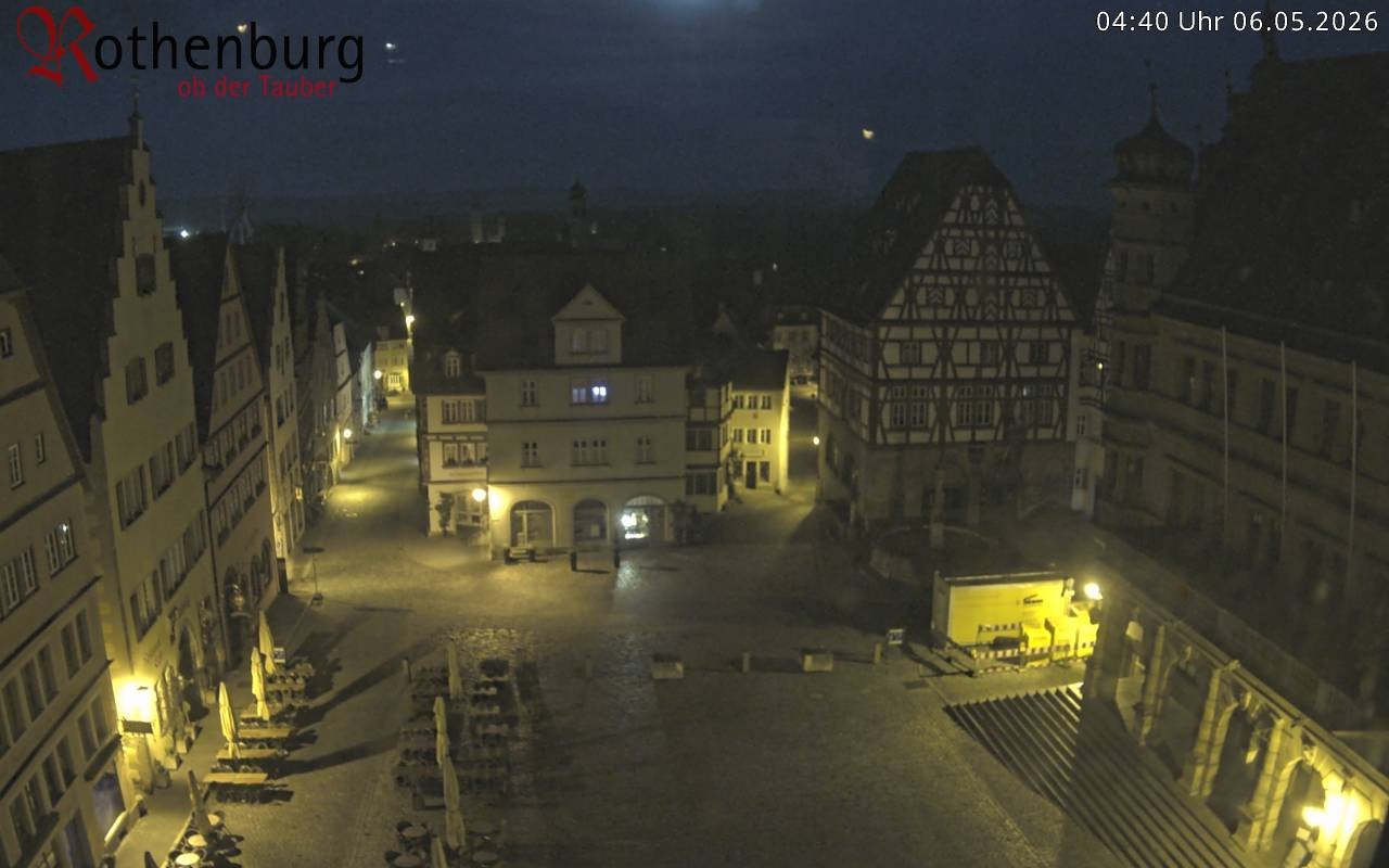 Archiv Foto Webcam Rothenburg ob der Tauber - Marktplatz