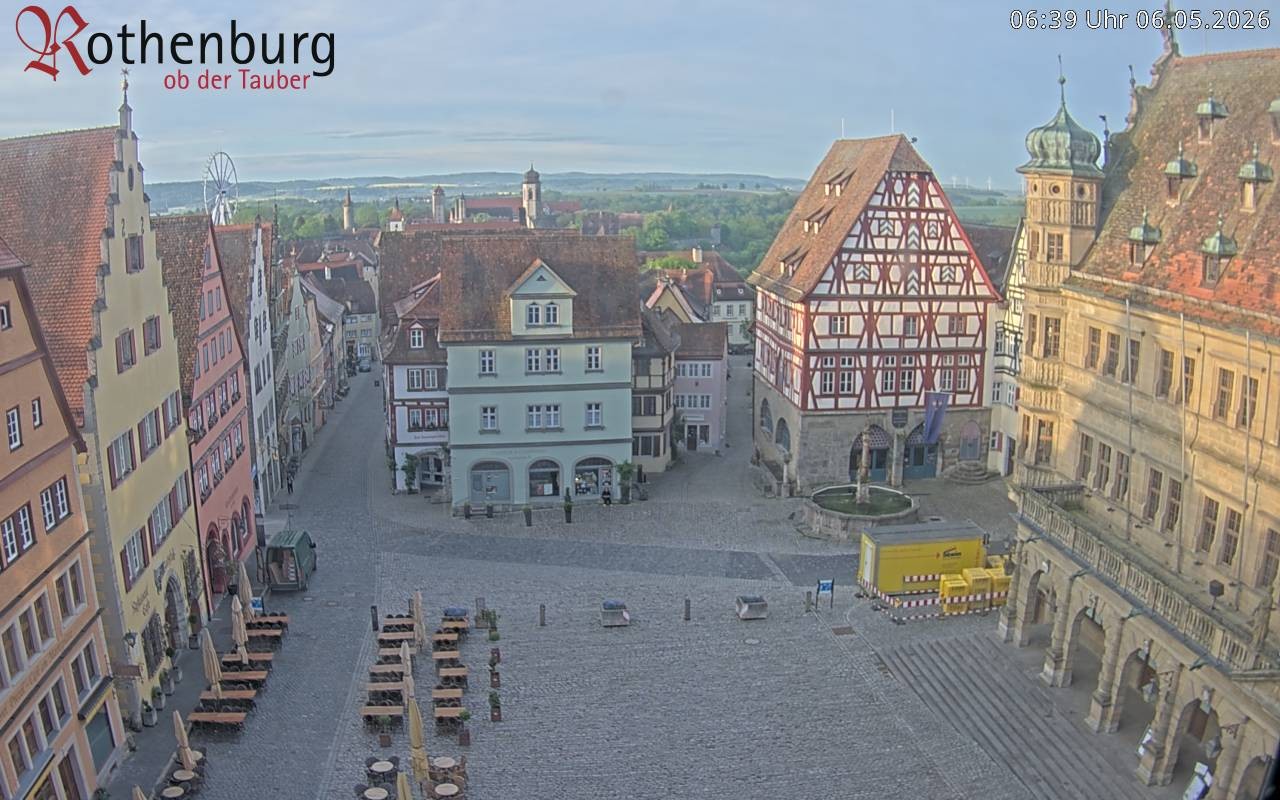 Archiv Foto Webcam Rothenburg ob der Tauber - Marktplatz