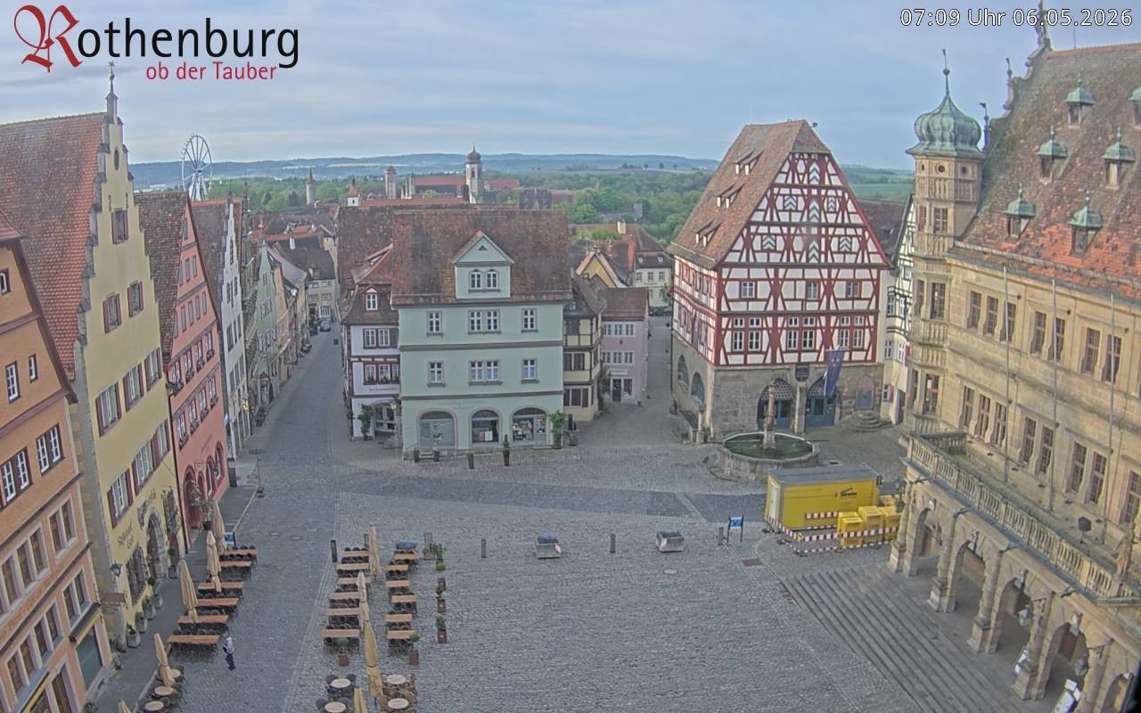 Archiv Foto Webcam Rothenburg ob der Tauber - Marktplatz