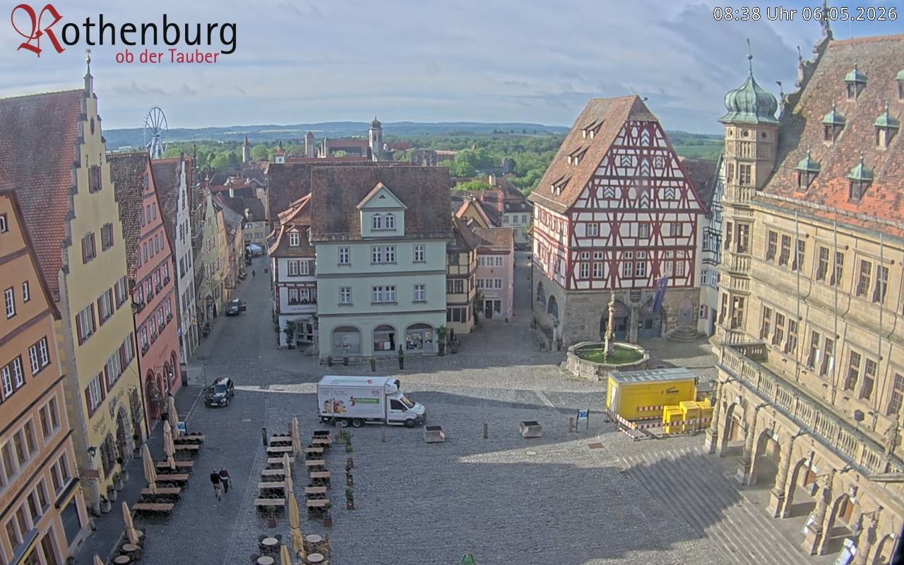 Archiv Foto Webcam Rothenburg ob der Tauber - Marktplatz
