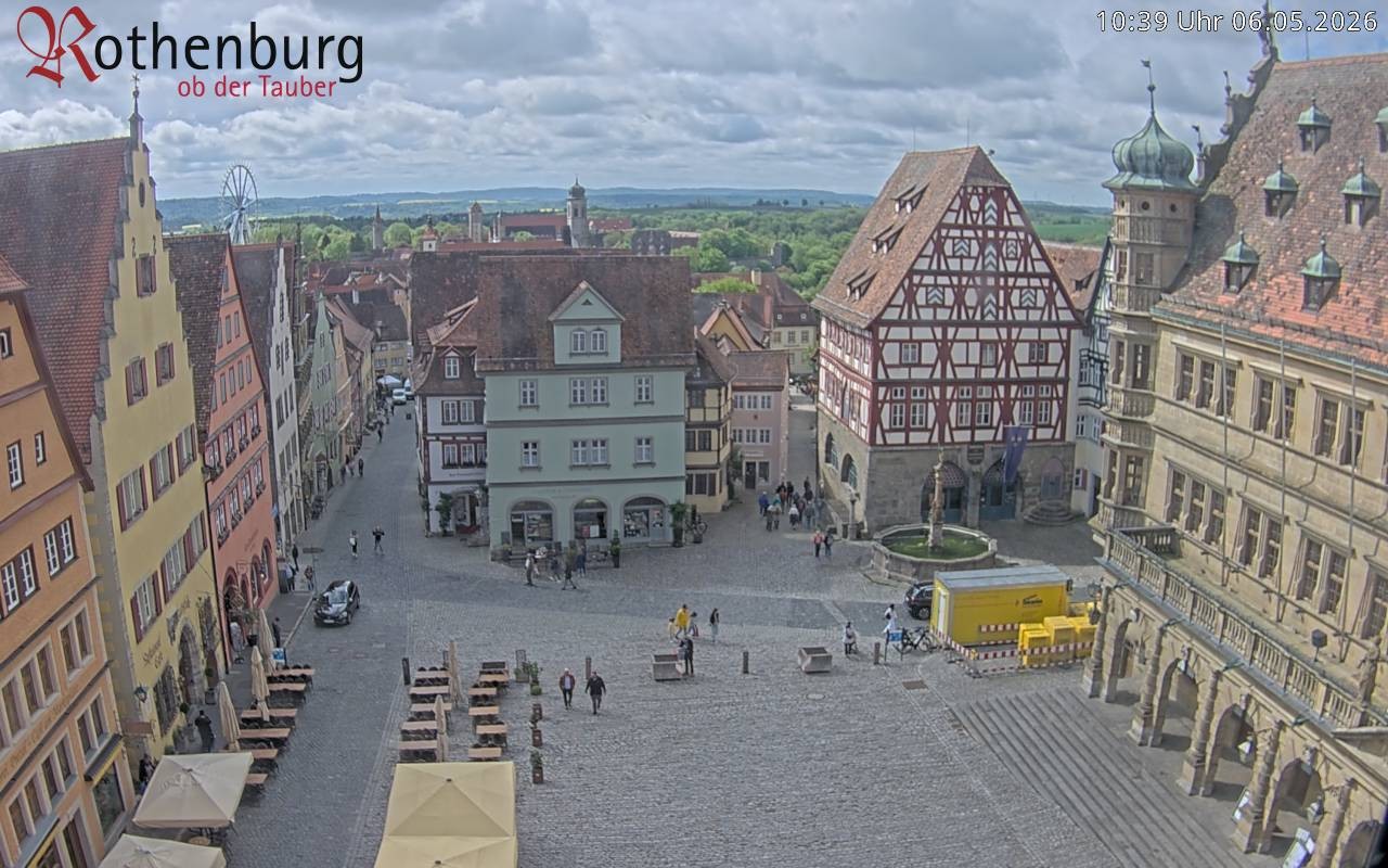 Archiv Foto Webcam Rothenburg ob der Tauber - Marktplatz