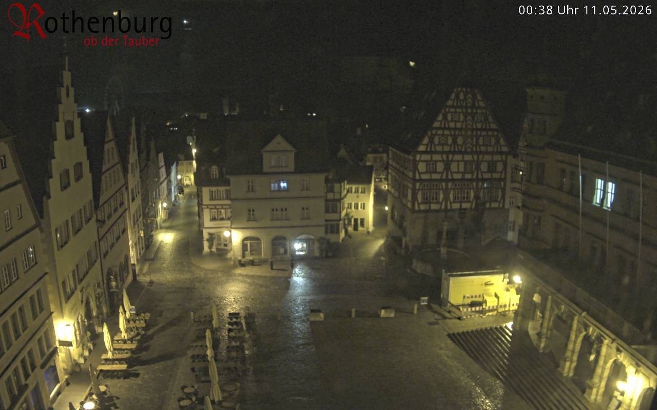 Archived image Webcam Rothenburg ob der Tauber - Market Square