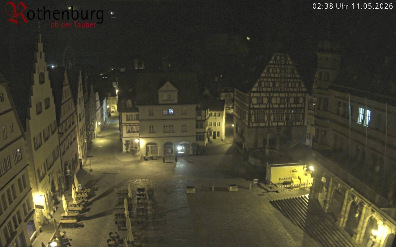 Archived image Webcam Rothenburg ob der Tauber - Market Square