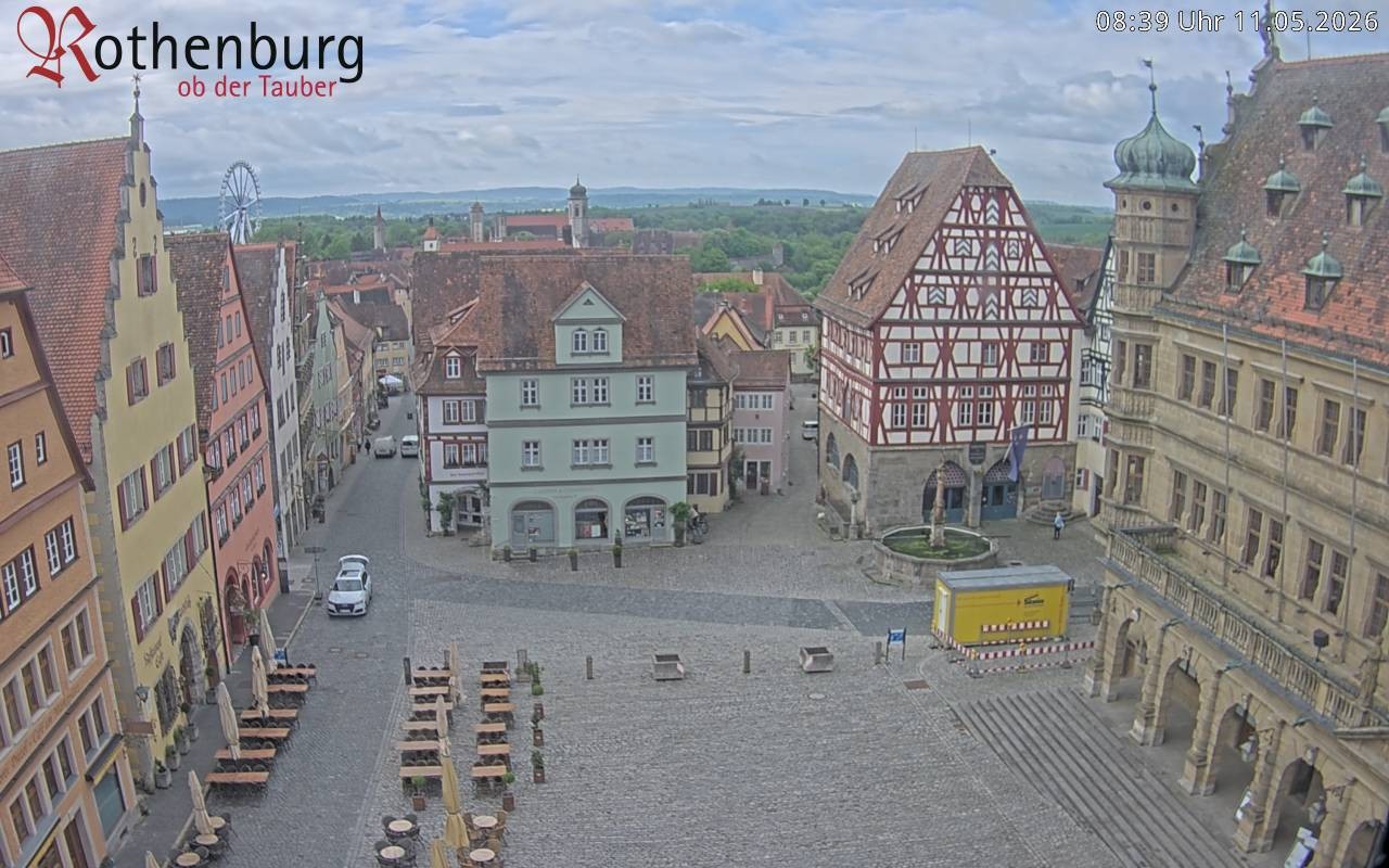 Archived image Webcam Rothenburg ob der Tauber - Market Square