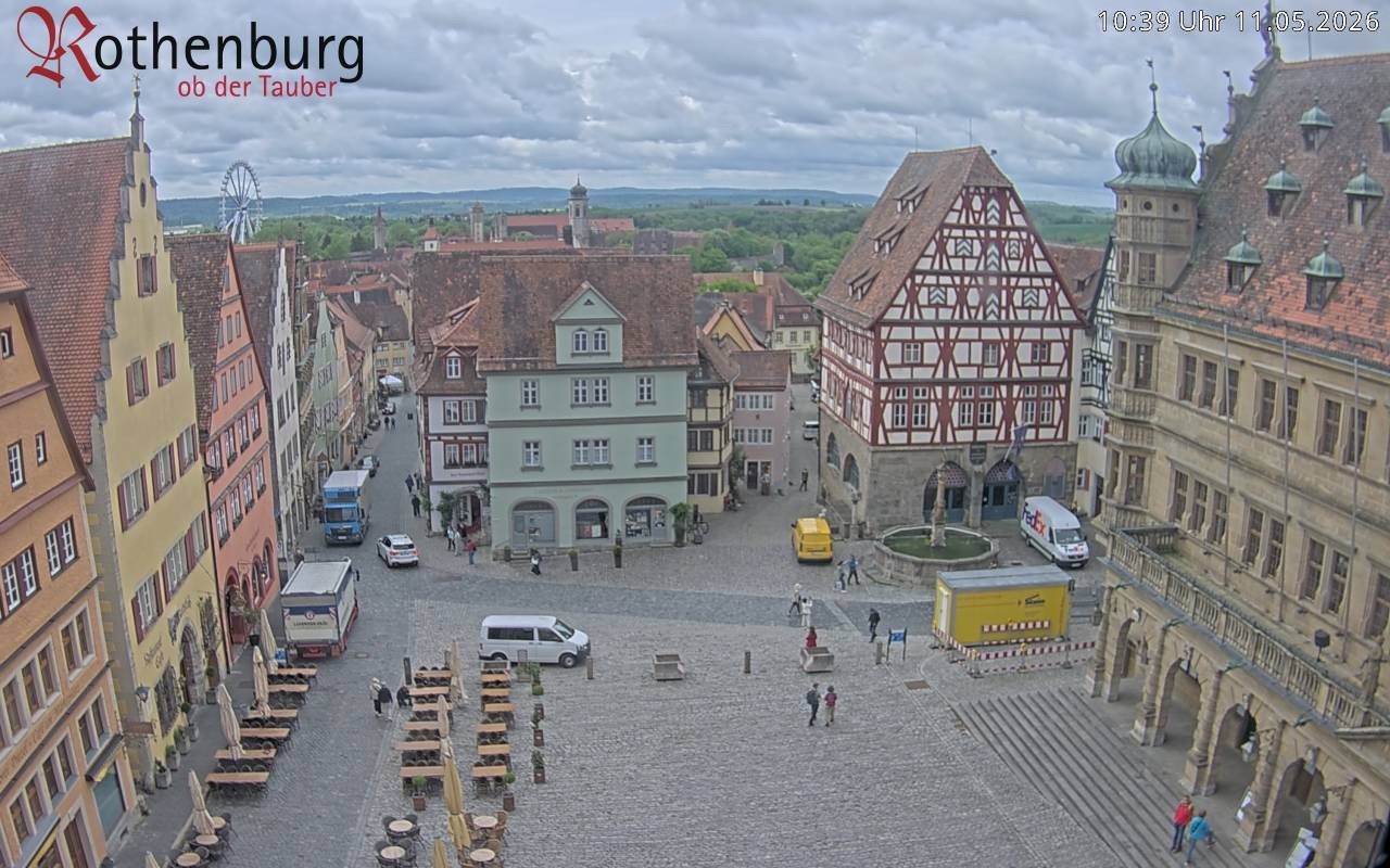 Archived image Webcam Rothenburg ob der Tauber - Market Square