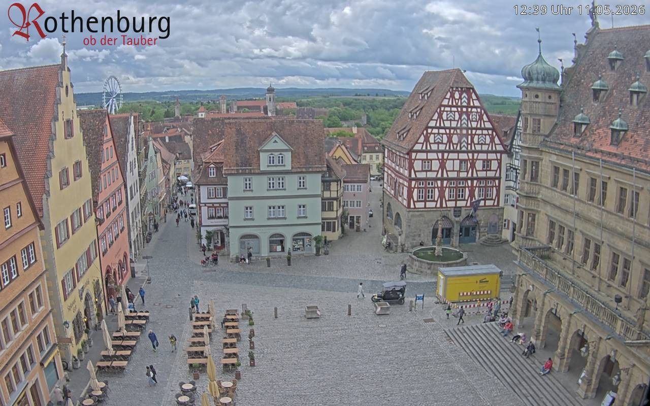 Archived image Webcam Rothenburg ob der Tauber - Market Square