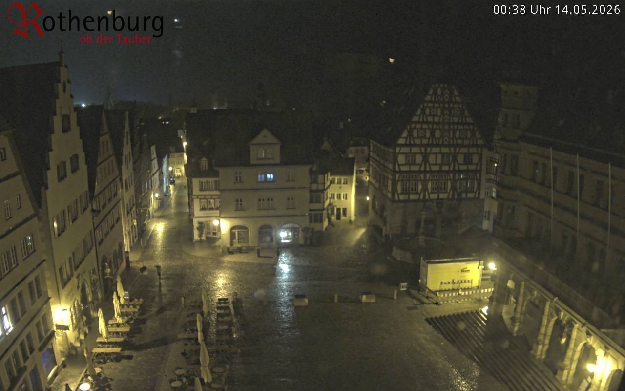 Archiv Foto Webcam Rothenburg ob der Tauber - Marktplatz