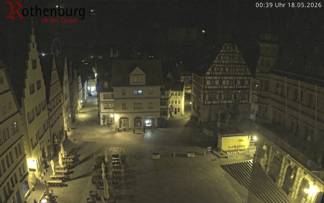 Archived image Webcam Rothenburg ob der Tauber - Market Square