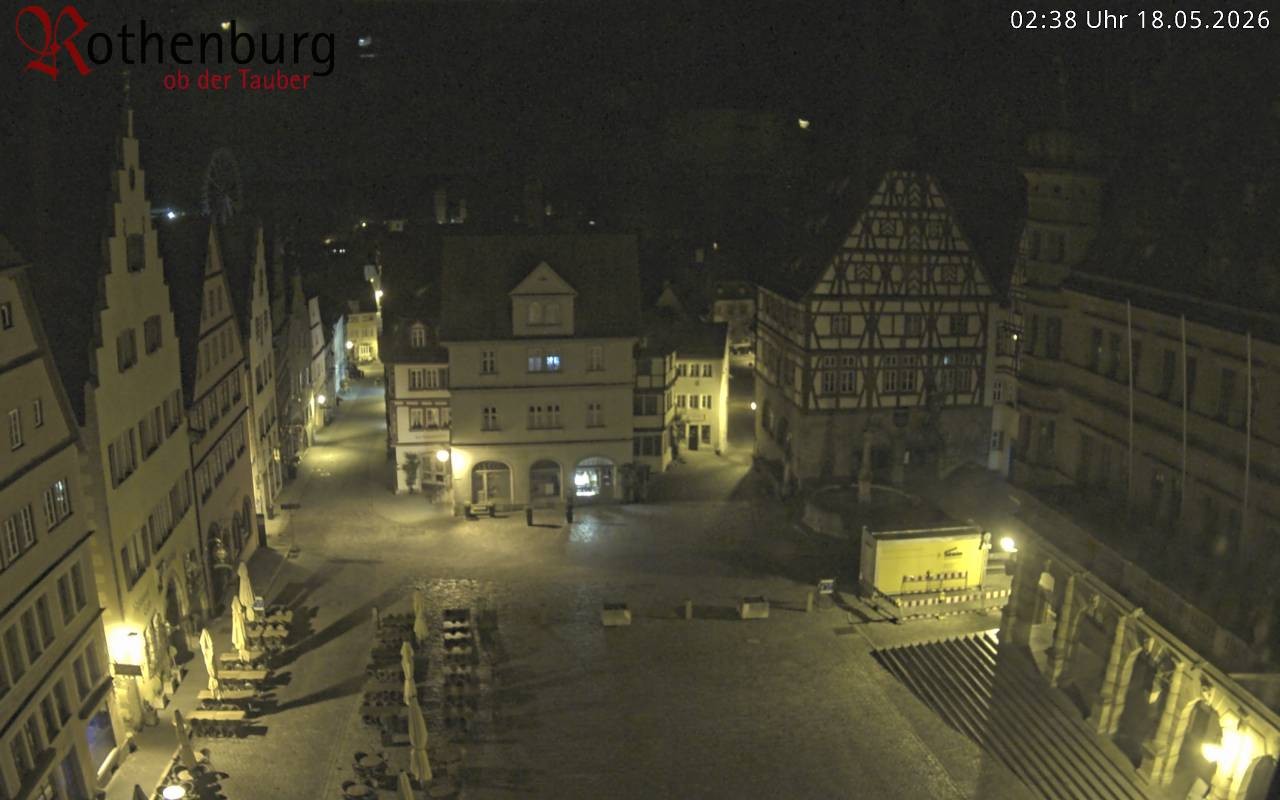 Archived image Webcam Rothenburg ob der Tauber - Market Square