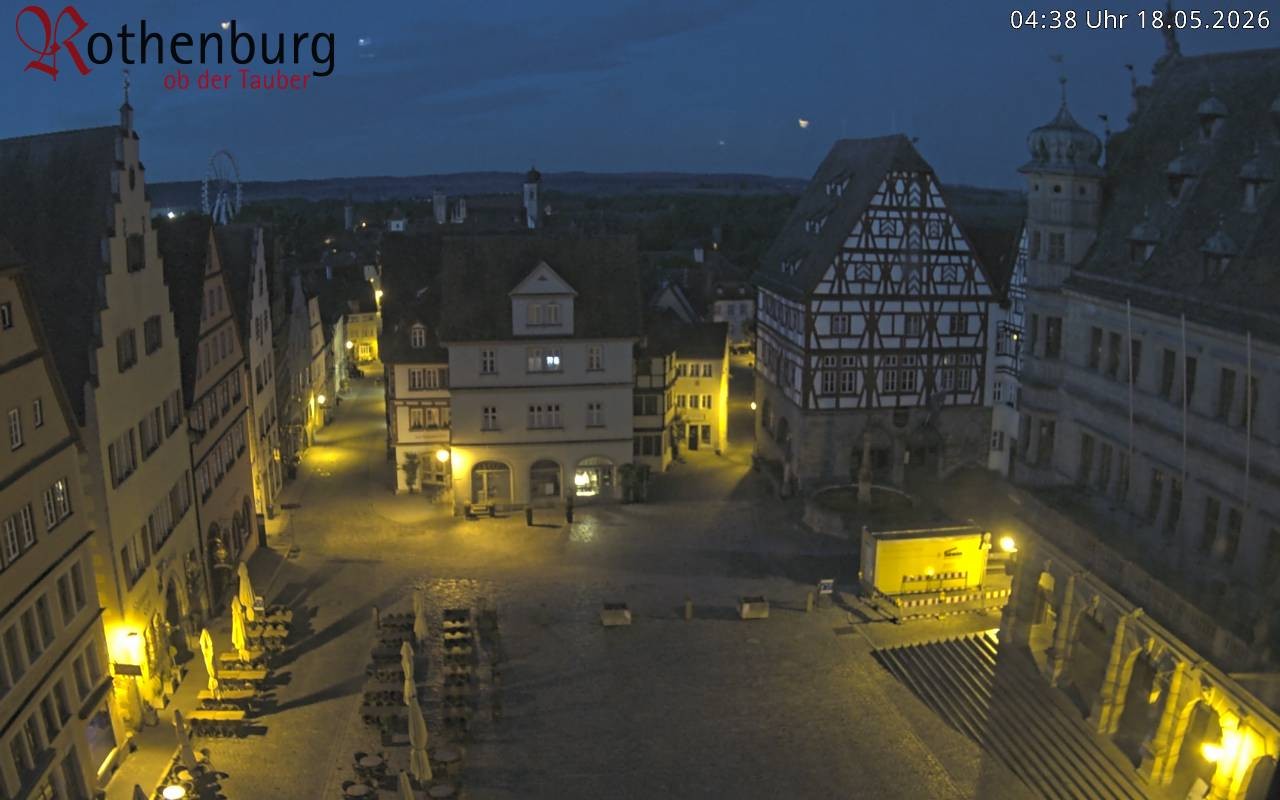 Archived image Webcam Rothenburg ob der Tauber - Market Square