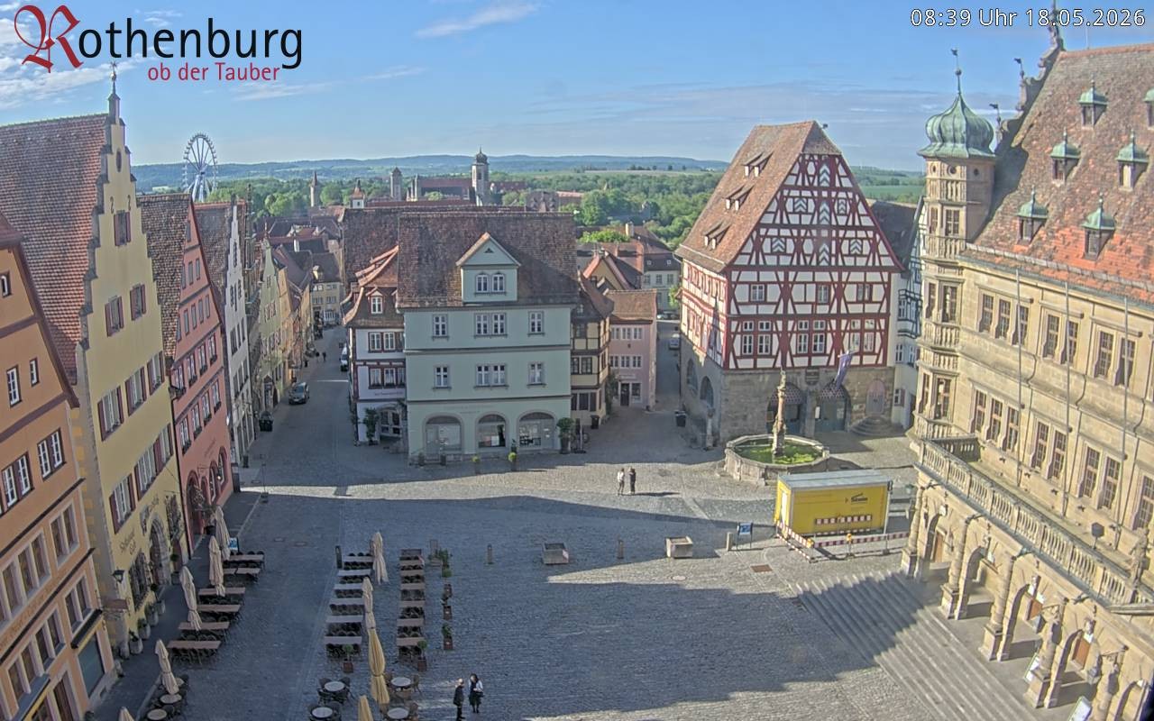 Archived image Webcam Rothenburg ob der Tauber - Market Square