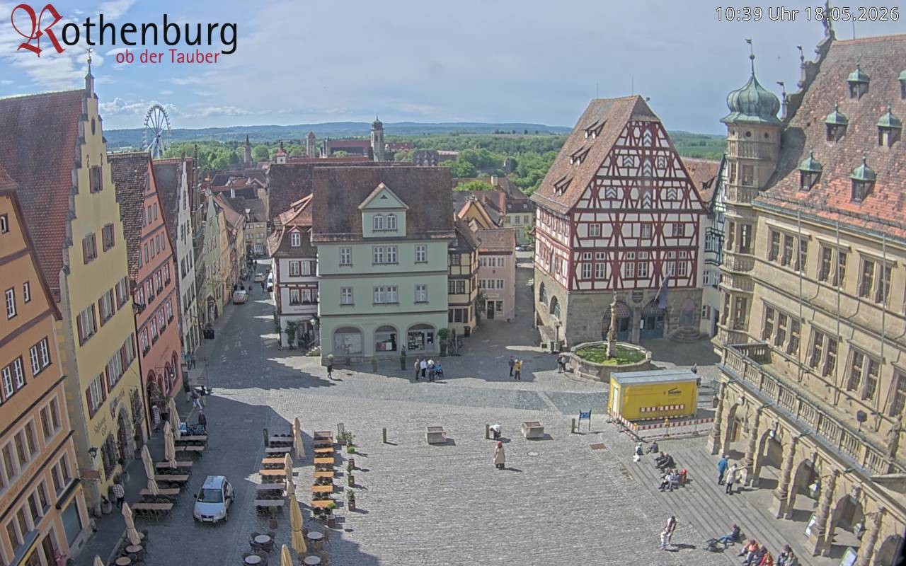 Archived image Webcam Rothenburg ob der Tauber - Market Square
