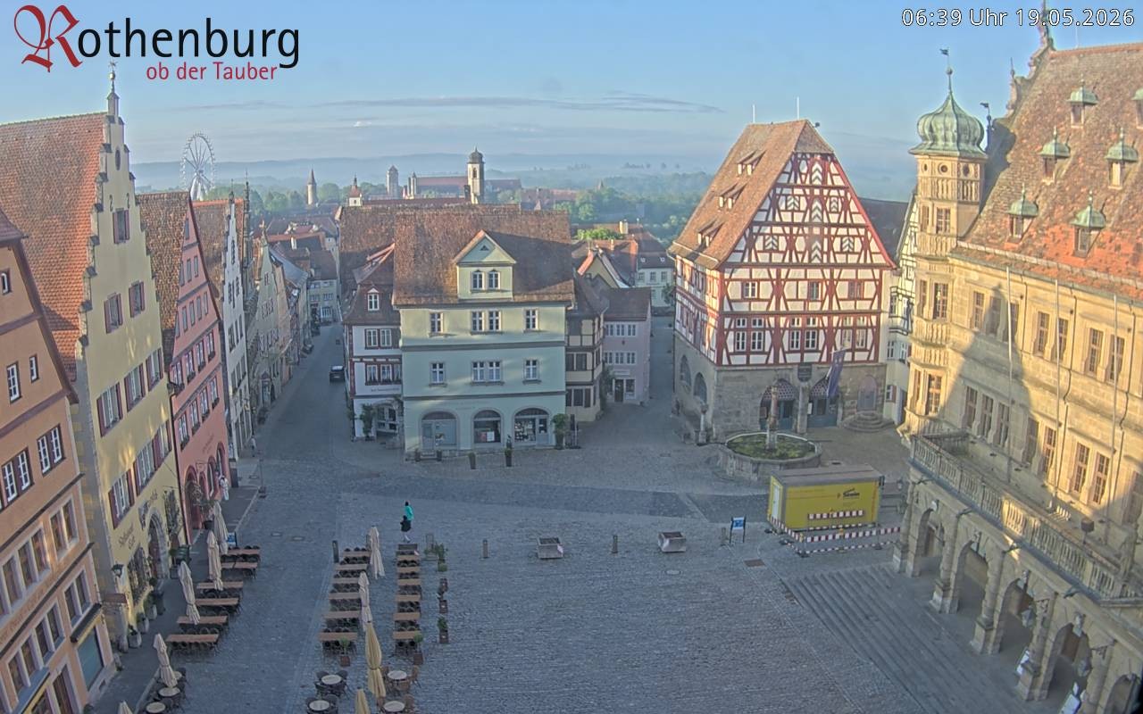 Archiv Foto Webcam Rothenburg ob der Tauber - Marktplatz