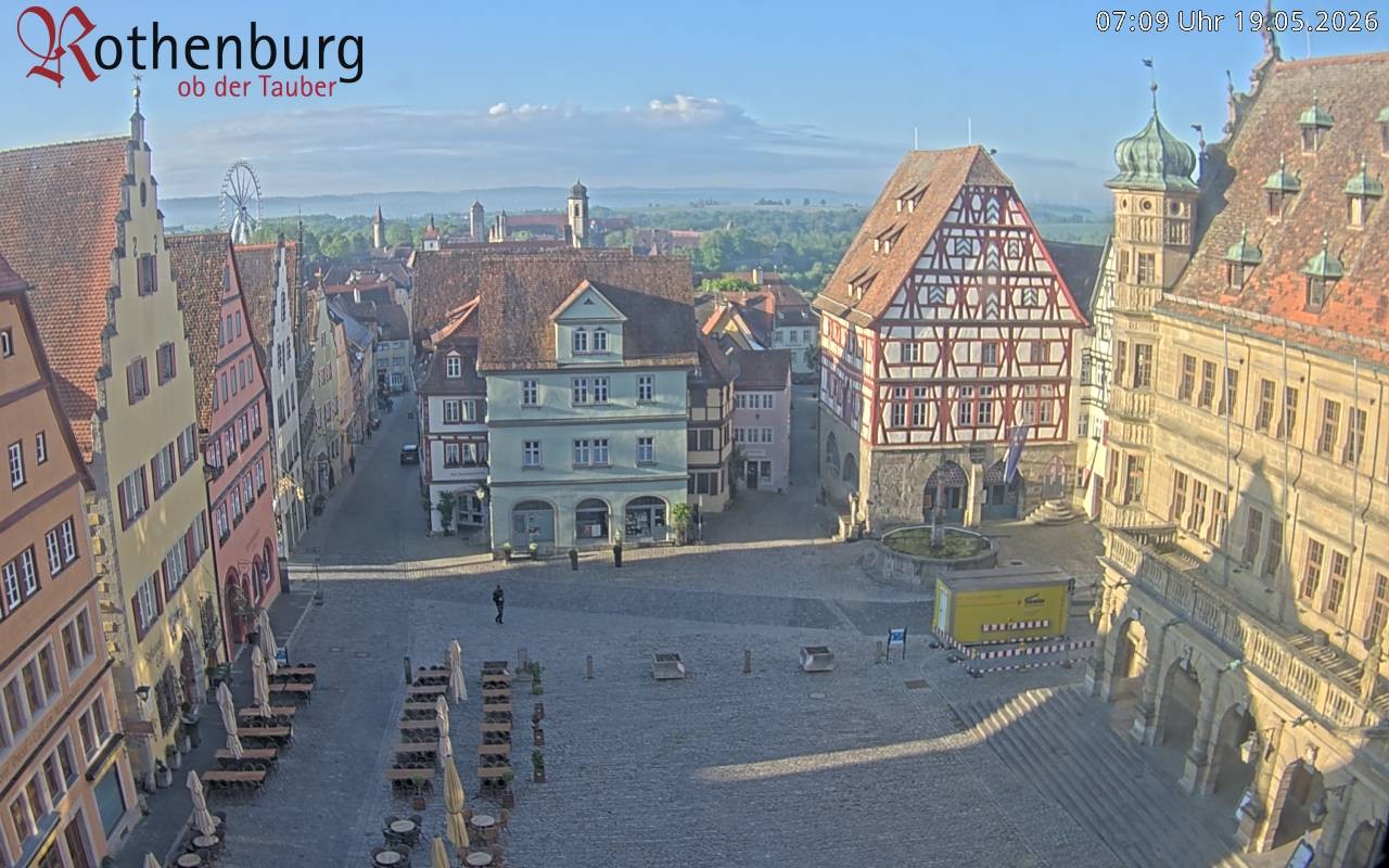 Archiv Foto Webcam Rothenburg ob der Tauber - Marktplatz