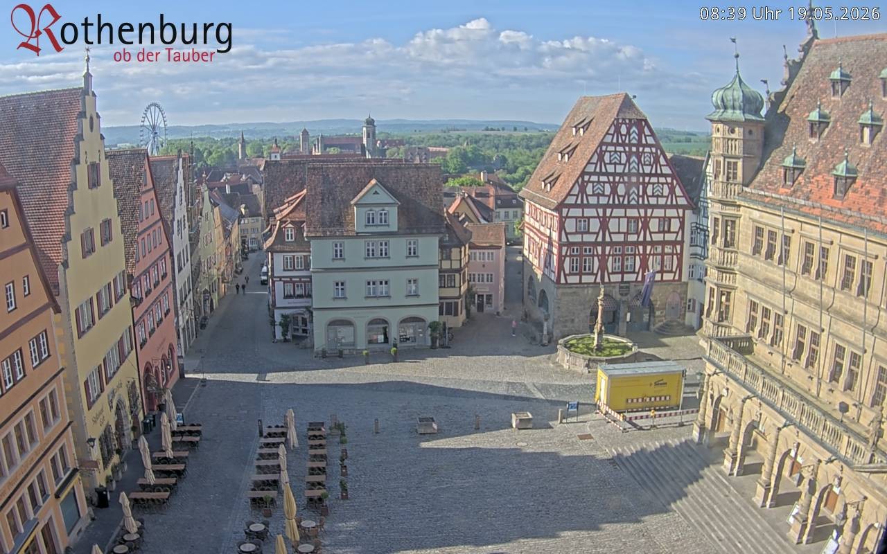 Archiv Foto Webcam Rothenburg ob der Tauber - Marktplatz