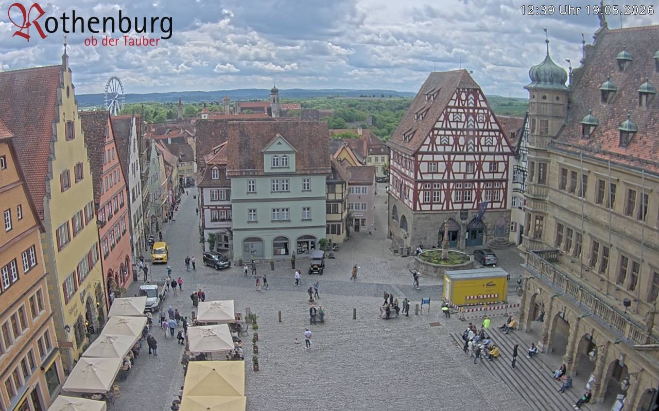 Archiv Foto Webcam Rothenburg ob der Tauber - Marktplatz