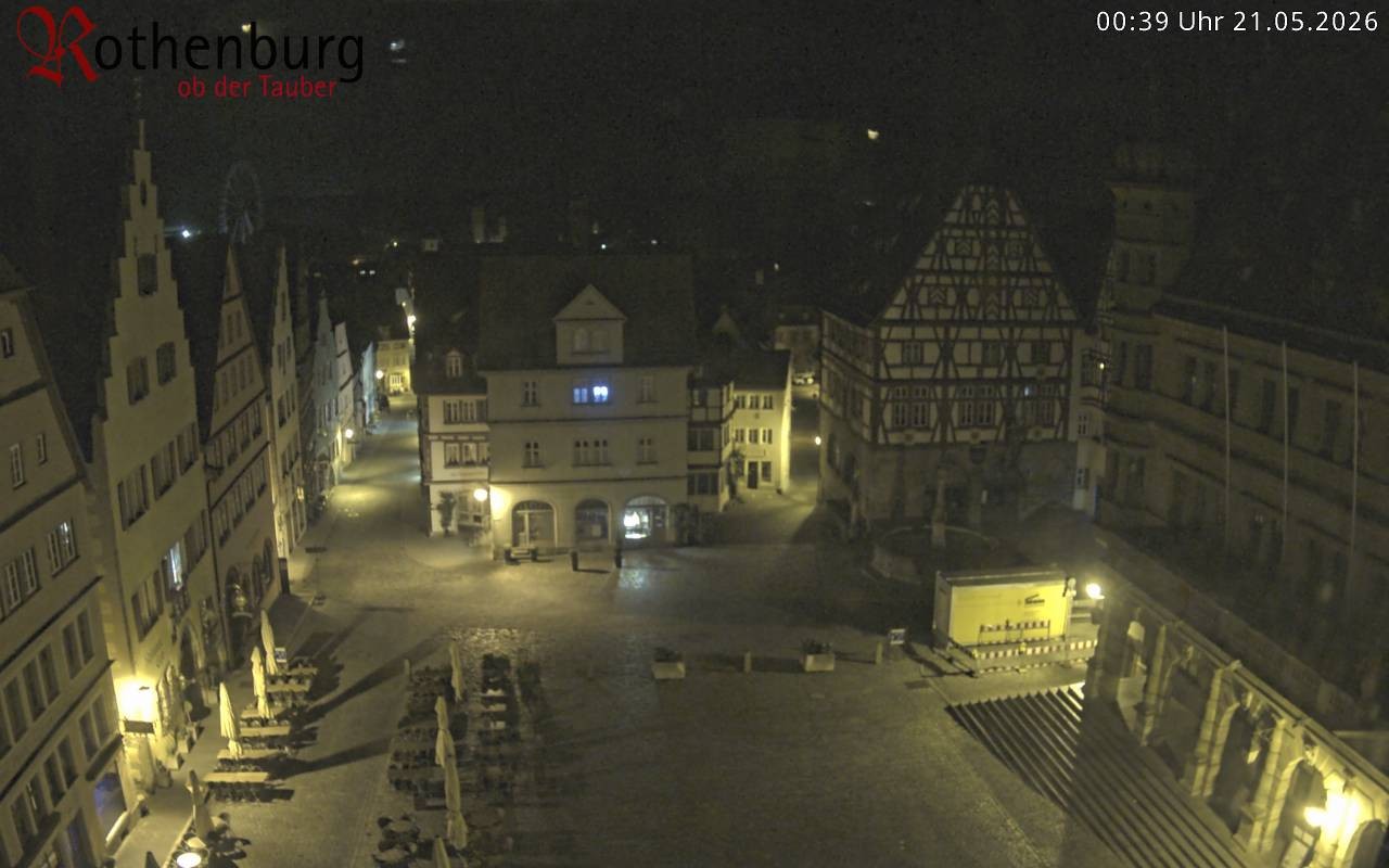 Archived image Webcam Rothenburg ob der Tauber - Market Square