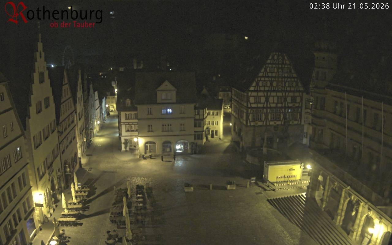 Archived image Webcam Rothenburg ob der Tauber - Market Square