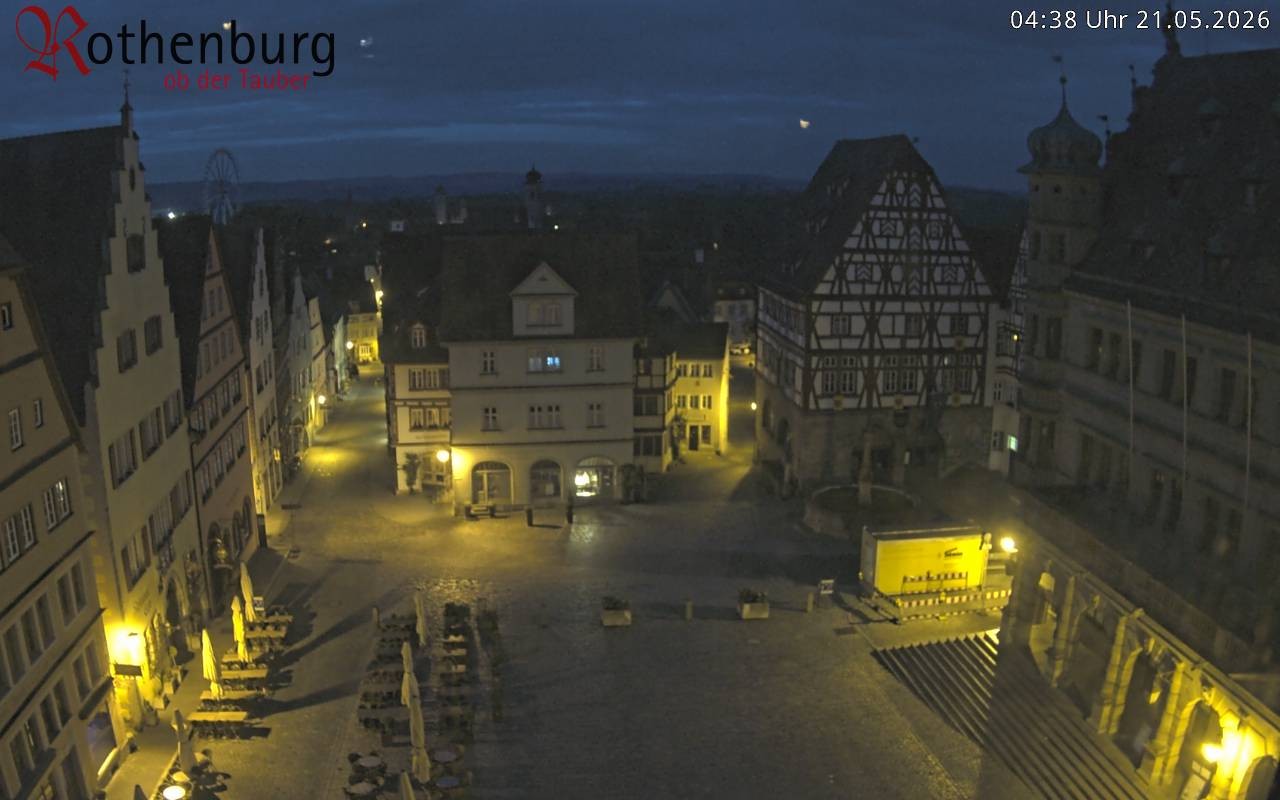 Archived image Webcam Rothenburg ob der Tauber - Market Square