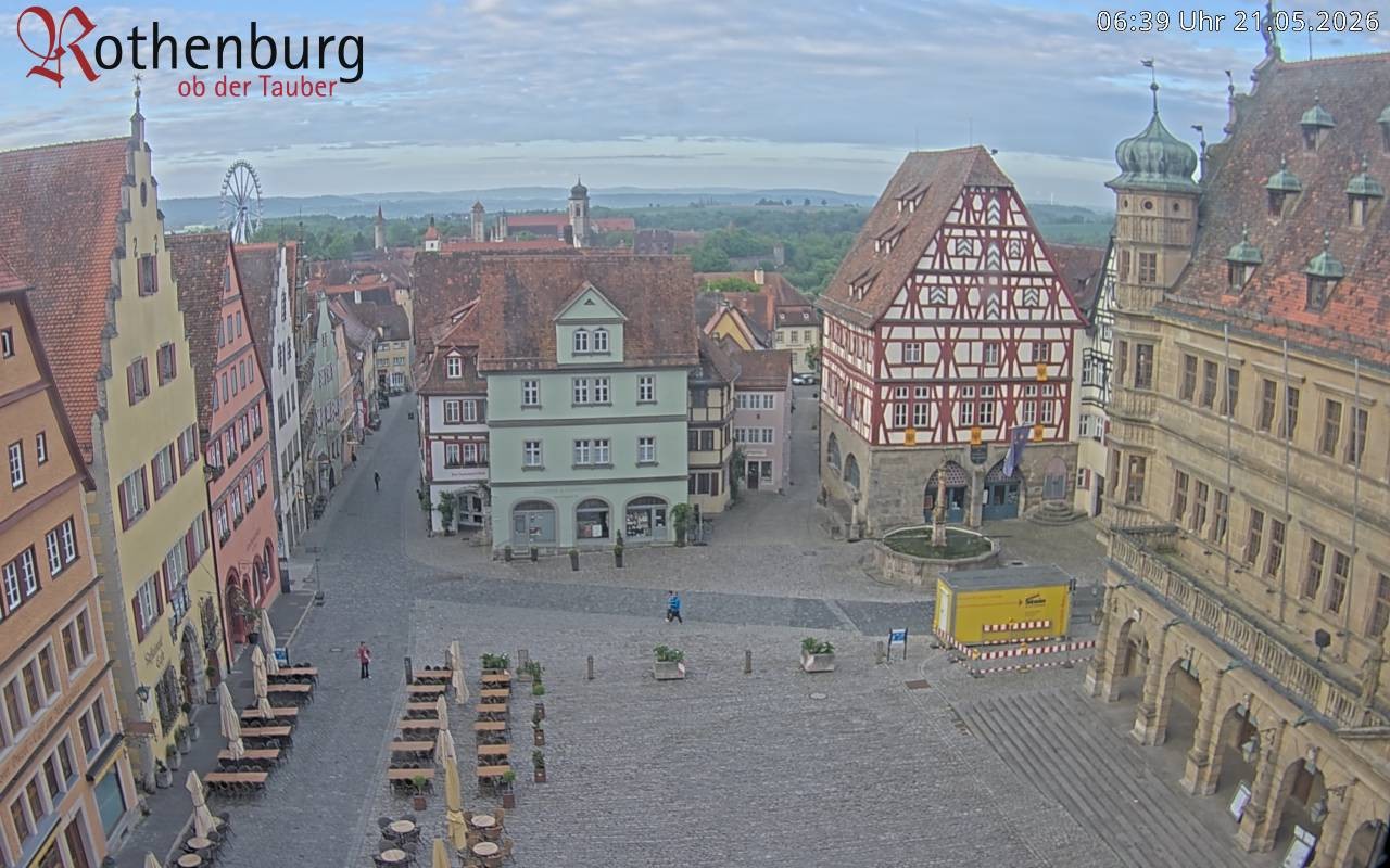 Archived image Webcam Rothenburg ob der Tauber - Market Square