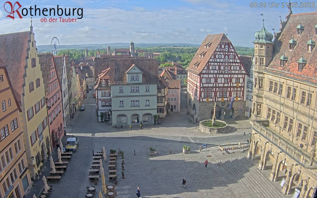 Archived image Webcam Rothenburg ob der Tauber - Market Square